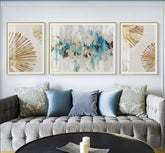 TPFLiving XXL Riesen Poster Leinwand / Breitbildformat - Abstrakte Formen - / mehrere Motive in verschiedenen Größen - OHNE Rahmen - Modell SET6